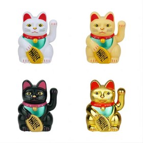 تصویر مانکی نکو - گربه شانس فنگ شویی خورشیدی سایز کوچک (1.5 اینچ) Maneki-neko - Solar Feng Shui Lucky Cat small