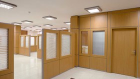 تصویر پارتیشن اداری MDF پرچین 