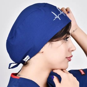 تصویر کلاه ecg آبی کاربنی 