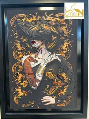 تصویر تابلو دکوراتیو برجسته میکس مدیا بانو جان 