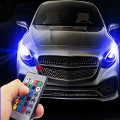 تصویر لامپ خودرو مدل Multi Color با کنترل 