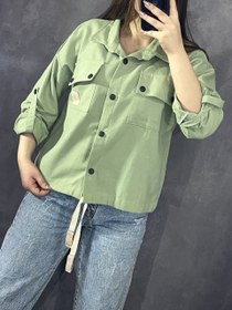 تصویر مانتو کتی کتان دو جیب 