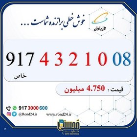 تصویر خط رند همراه اول 09174321008 