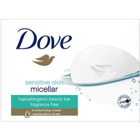 تصویر صابون داو 90 گرم بدون رایحه (ضد حساسیت) | Dove soap sensivite skin micellar 
