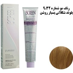 تصویر رنگ موی پیوریس اسکرین (بدون آمونياک و ppd)شماره 9B(9.32) – بلوند بژ روشن 