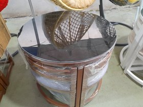 تصویر میز و صندلی ناهارخوری مدل ۰۰۵ قطر ۱۰۰ سانتیمتر 