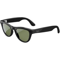 تصویر عینک هوشمند متا ری بن Meta RayBan Skyler Shiny Black Frame + G-15 Green Lense 