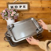 تصویر سینی لب صاف لیلیوم سیلور جنس فلز آبکاری شده با ضمانت