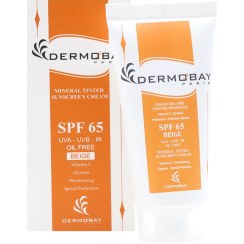 تصویر کرم ضد آفتاب رنگی درموبای مدل SPF 65 حجم 50 میلی لیتر DERMOBAY Mineral Tinted Sunscreen Cream Spf 65 50 ml