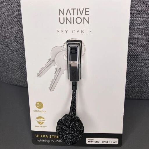 Native Union Key Cable خرید و قیمت کابل native union مدل key cable مشکی 15 سانتیمتر | ترب