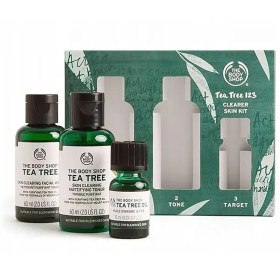 تصویر پک درخت چای بادی شاپ شامل: تونر، شوینده و روغن بادی شاپ The Body Shop Tea Tree 123