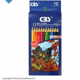 تصویر مداد رنگی 12 رنگ با جعبه مقوایی 