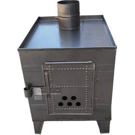 تصویر بخاری هیزمی مدل چهارگوش مینی 