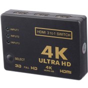 تصویر سوییچ UH-301 HDMI کد ۲ ا 4K Ultra HD UH-301 1x3 HDMI Switch Code 2 4K Ultra HD UH-301 1x3 HDMI Switch Code 2