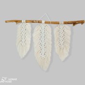 تصویر دیوارکوب مکرومه پر | macrame feather d02 