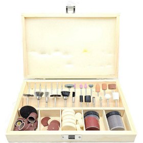 تصویر مجموعه مته فرز انگشتی اوکی جعبه چوبی ۱۰۰ عددی مدل OK-2010 