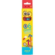 تصویر مداد رنگی آریا مدل 3011 بسته ۶ رنگ جعبه مقوایی 