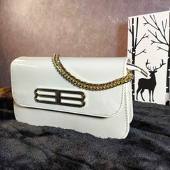 تصویر کیف زنانه لاکچری کرمی بالنسیاگا کد 218 