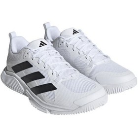 تصویر کفش والیبال مردانه adidas Court Team 2.0 M سفید - سایز 3.5 برند Adidas adidas Court Team 2.0 M White Volleyball SHOES for Men - 3.5