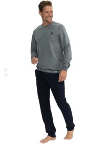 تصویر ست پیژامه فاق نرمال آستین بلند لایسنس دار- تحت لیسانس مردانه | یو اس پولو U.S. Polo Assn. perita-18815 