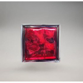 تصویر بلوک شیشه ای کاوه مدل کلودی قرمز 