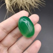 تصویر نگین عقیق سبز اصل معدنی کد 8647 