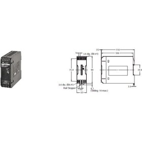 تصویر منبع تغذیه سوییچینگ امرن (omron) مدل S8VK-C06024-2.5A S8VK-G Switch Mode Power Supply