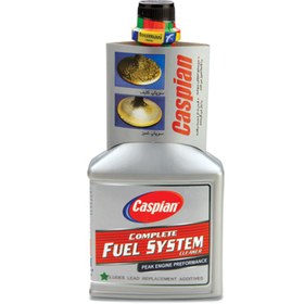 تصویر مکمل سوخت کاسپین حجم ۴۰۰ میلی لیتر تمیز کننده انژکتور و کاربراتور 