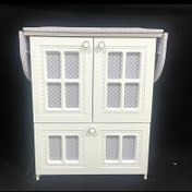 تصویر میز اتو 4 درب آسانسوری سفید 