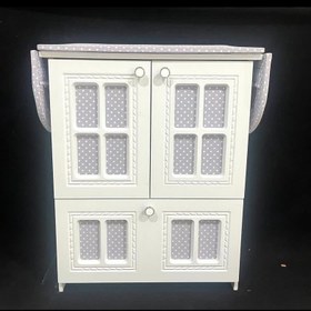 تصویر میز اتو 4 درب آسانسوری سفید 