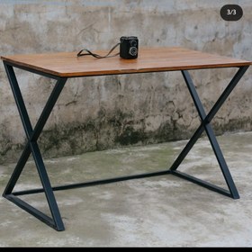 تصویر میز کامپیوتر چوب فلز مدل چیستا Chista model wood & metal computer desk