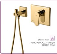 تصویر شیرآلات توکار توالتی مدل ونتو طلایی براق 