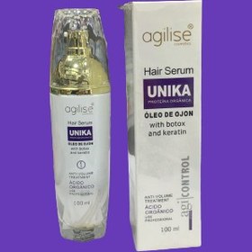 تصویر سرم مو اجیلایز با روغن اوجان با بوتاکس و کراتین 100 میلی agilise hair serum unika proteina organica oleo de ojon with botox and keratin 