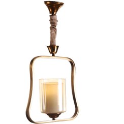 تصویر چراغ آویز تک شعله آی پارا مدل 6502 با حباب فلزی 