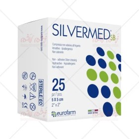 تصویر پانسمان نقره بدون چسب سیلورمد یوروفارم Eurofarm Silvermed Sb 