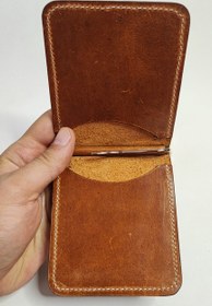 تصویر کیف جیبی مردانه دارای دلار گیر - چرم اصل 