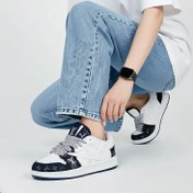 تصویر کتونی نایک ترویس لویی ویتون سرمه ای سفید کد 6671 