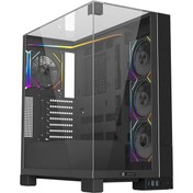 تصویر کیس کامپیوتر لاجی کی C734B ARGB Mid Tower مشکی Logikey C734B ARGB Mid Tower Black Computer Case