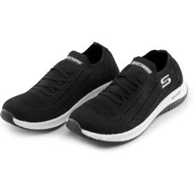 تصویر 44518 کفش اسپرت Skechers مردانه مشکی بندی دارای 3 رنگبندی سایز 41 تا 45 