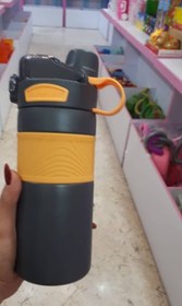 تصویر قمقمه استیل کمر سیلیکونی Silicone waist steel thermos