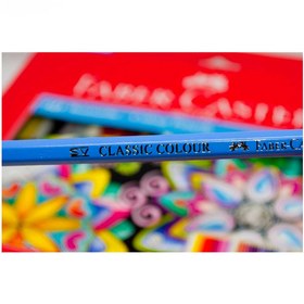 تصویر مداد رنگی فابر-کستل 24 رنگ با جعبه فلزی کد 115845 FABER-CASTELL CLASSIC COLOUR PENCIL 24