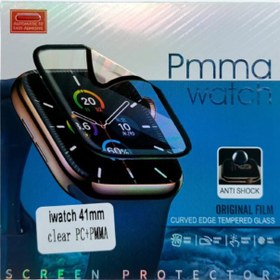 تصویر گلس اپل واچ PMMA 41MM / فول چسب ا PMMA Curved Glass iWatch 41mm PMMA Curved Glass iWatch 41mm