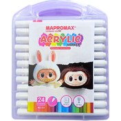 تصویر ماژیک 24 رنگ اکرولیک قلمی لبوبو مپرومکس 