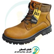 تصویر کفش نیم بوت پسرانه طبیعت گردی ، پیاده روی کت رنگ عسلی 