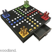 تصویر بازی رومیزی منچ چوبی مدل 10150 