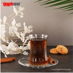 تصویر ست ۱۲ پارچه استکان و نعلبکی پاشاباغچه مدل الیسا کد 950054 