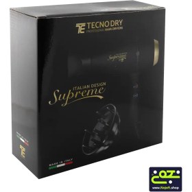 تصویر سشوار TECNO DRY مدل SUPERME (رنگ مشکی و طلایی) 2500 وات 