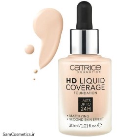 تصویر کرم پودر کاتریس سری HD مدل Liquid Coverage شماره 030 Catrice HD Liquid Coverage Foundation ۳۰