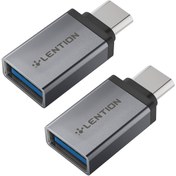 تصویر تبدیل USB-C به USB لنشن مدل C3 ا Lention USB-C to USB 3.0 Adapter OTG C3 Lention USB-C to USB 3.0 Adapter OTG C3