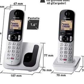 تصویر تلفن رومیزی پاناسونیک مدل KX-TGC252 PanasonicKX-TGC252 Cordless Phone